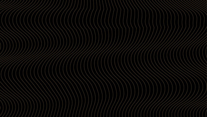 Technology abstract lines on black background. Vector wave lines pattern smooth curve flowing dynamic gold gradient light isolated on black background. Undulate Grey Wave Swirl, frequency sound wave,  - obrazy, fototapety, plakaty