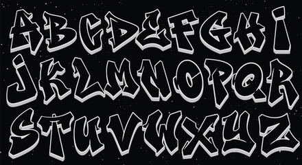 vector set black dripping font alphabet lettering