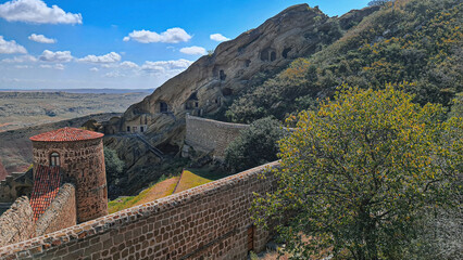 Panoramic view of the religious heritage of Georgia - David Gareja monastery. 