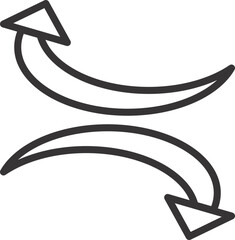 arrow sign outline flat vector 