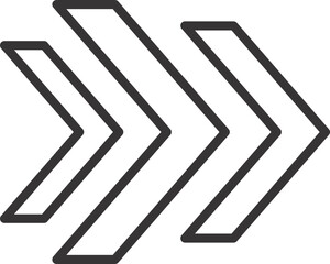 arrow sign outline flat vector 