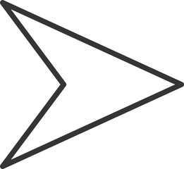 arrow sign outline flat vector 