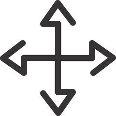 Fototapeta premium arrow sign outline flat vector 