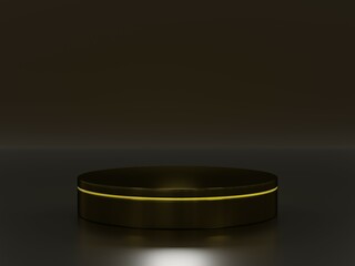 rings on black background