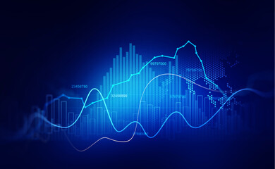 Business growth graph chart and success financial arrow up. Development graph profit and investment.	
