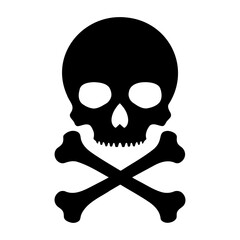 Skull and Crossbones symbol Icon. Vector illustration
