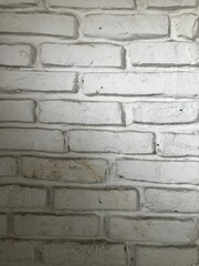 muro de ladrillos blancos a la vista