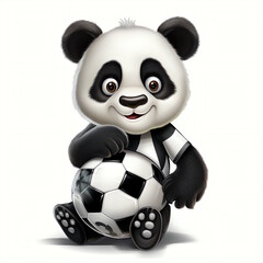 Naklejka premium Panda Ready to Leap in Professional Graphic Art