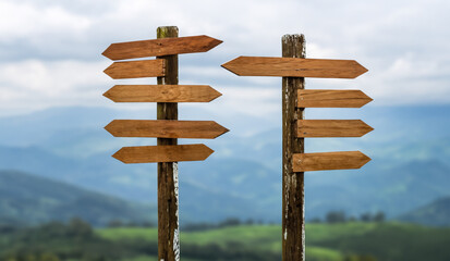 Empty Crossroads Sign