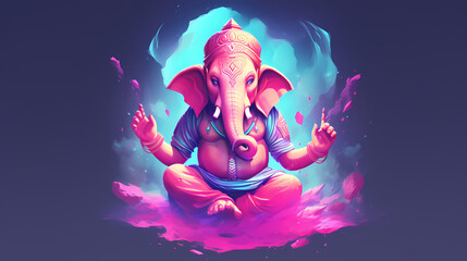 Ganesha! Template / Banner for your best design - obrazy, fototapety, plakaty