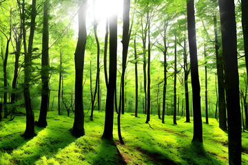 morning in the forest