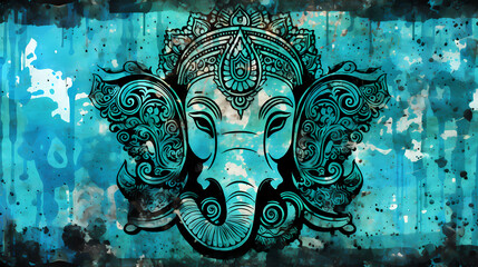 Ganesha! Template / Banner for your best design - obrazy, fototapety, plakaty