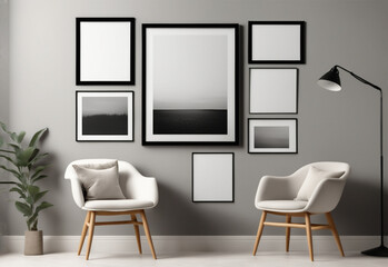 A modern display mockup to present poster designs. High quality photo.