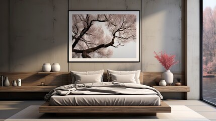Sample frame set against a comfortable taupe bedroom backdrop.