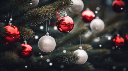 Obraz na płótnie Canvas Christmas Tree decoration Generative AI