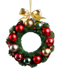 Fototapeta na wymiar Jingle Bell Joy: A Festive Christmas Tree Toy Extravaganza on Transparent Background