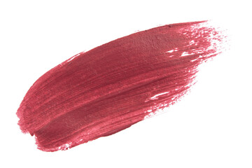 Smudged lipsticks isolated on white background