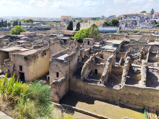 Ercolano excavations seen from above.
