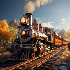 Fototapeta premium Futuristic Wild West