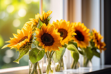 sunflower in a vase