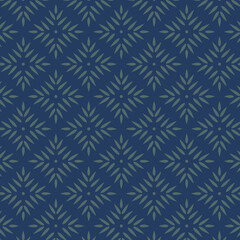 Geometric Tile Seamless Floral Wallpaper Pattern