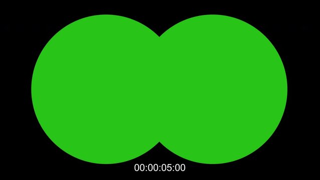 Simple binocular interface with time code or timestamp. green background.