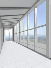 Fototapeta premium modern architecture and corridor