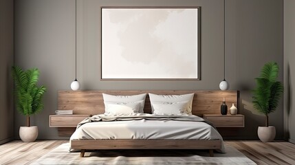 Sample frame set against a comfortable taupe bedroom backdrop.