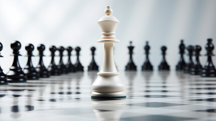 Chess pieces on chessboard, Concept for Leadership, teamwork, partnership, business strategy, decision and competition.