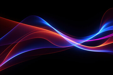 Abstract background of glowing neon lights