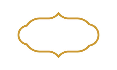 Islamic Shape Outline - Horizontal - Vector : Suitable for Islamic Theme and Other Graphic Related Assets.