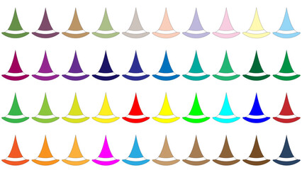 カラフルな帽子