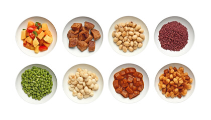 set of different spices isolated on transparent background cutout