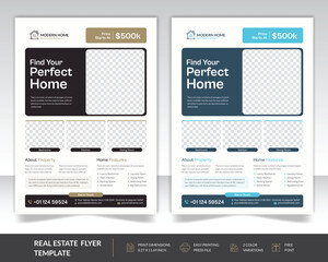 Creative Real Estate Flyer Template with two flyer design, Luxury House flyer design