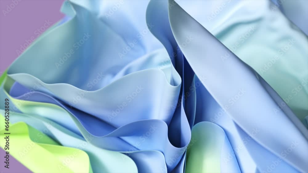 Poster abstract cloth background simulation. 3d animation