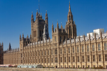 Fototapeta na wymiar A partial view of the Houses of Parliament