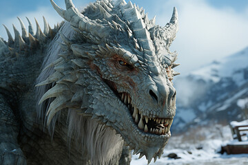 A fearsome ice dragon that lives in cold regions.