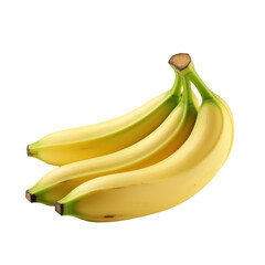 Bananas isolated on white transparent background, PNG