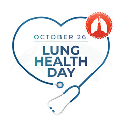 Lung Health Day design template good for celebration usage. lung vector design template. lung health vector illustration. flat design. vector eps 10.