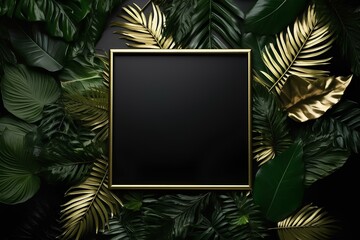 photo frames with blank space for pictures. luxury photo frame with tropical leaves and decent design