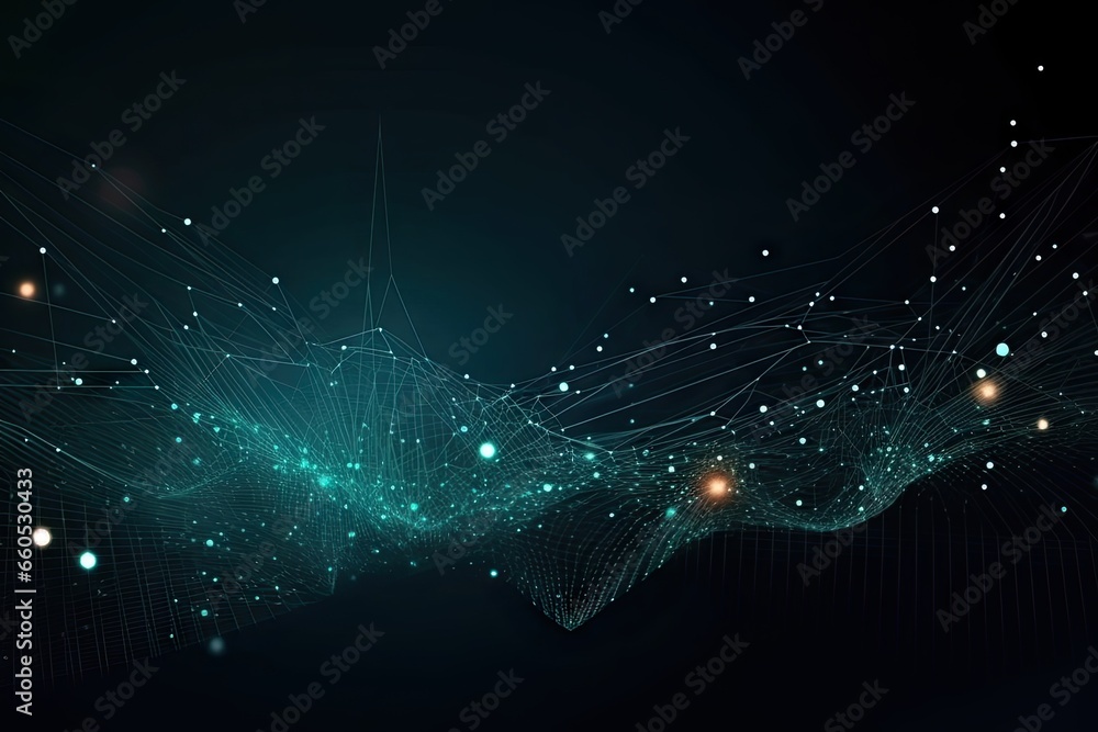 Aufkleber abstract digital energy. exploring futuristic light. glowing lines. modern tech concept. dynamic lig