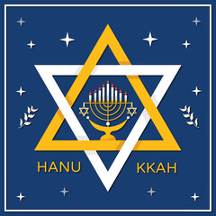 Collection of vector hand drawn flat hanukkah templates