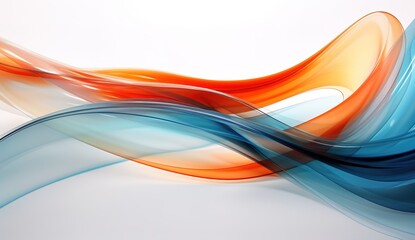 Naklejka premium a blue and orange abstract image on a white background