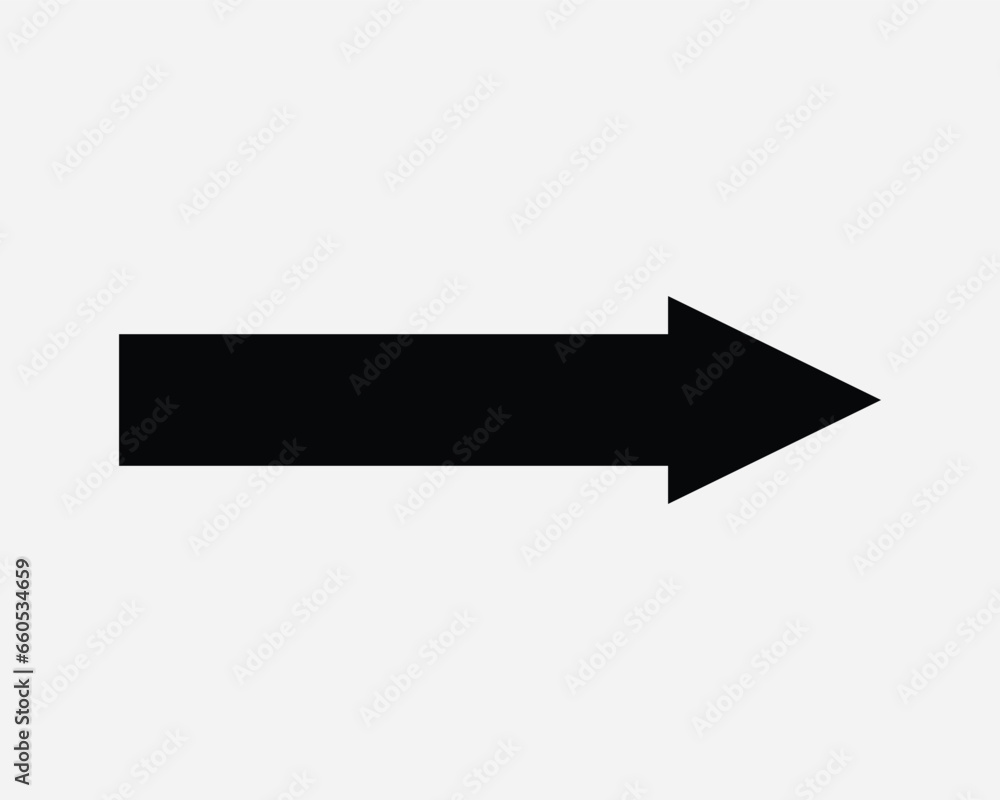 Poster right arrow icon east side direction position navigation path pathway cursor here black white line o