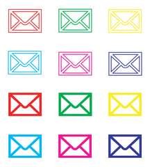 Message icon vector. Envelope icon sign symbol in trendy flat style. Set elements in colored icons. Email vector icon illustration isolated on white background