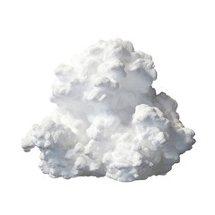 Fototapeta premium Hyper realistic white thick cloud isolated on transparent background 8K PNG