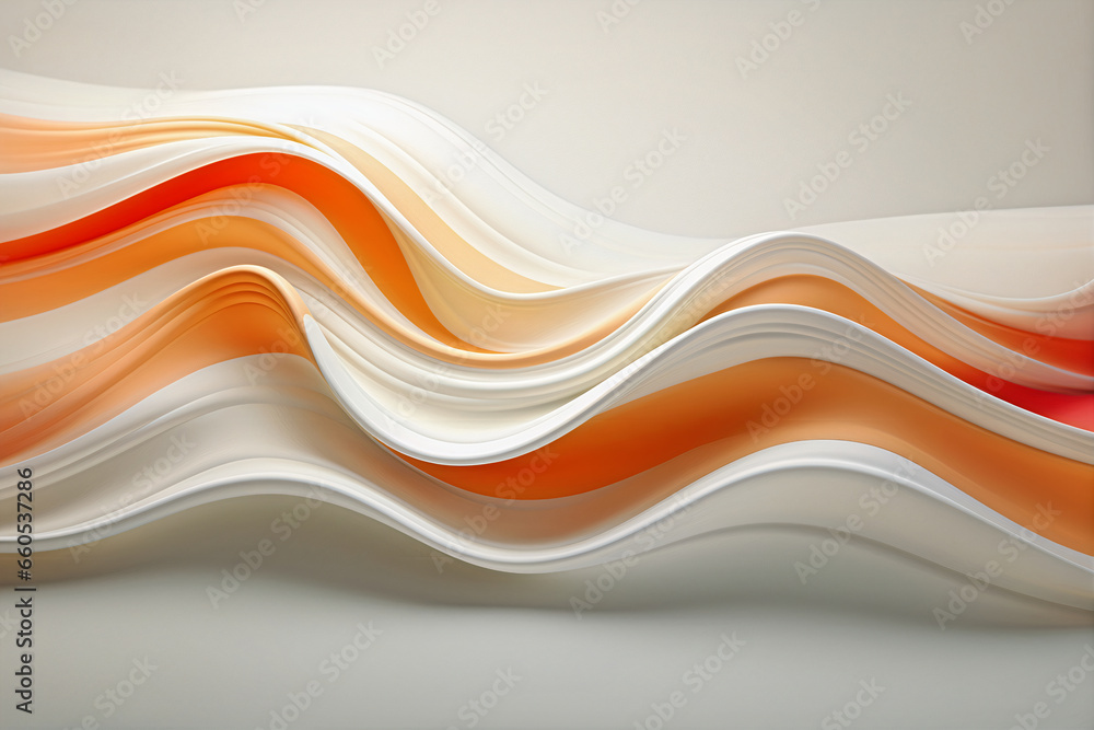 Poster abstract background with wavy shapes, smooth waves. generative ai