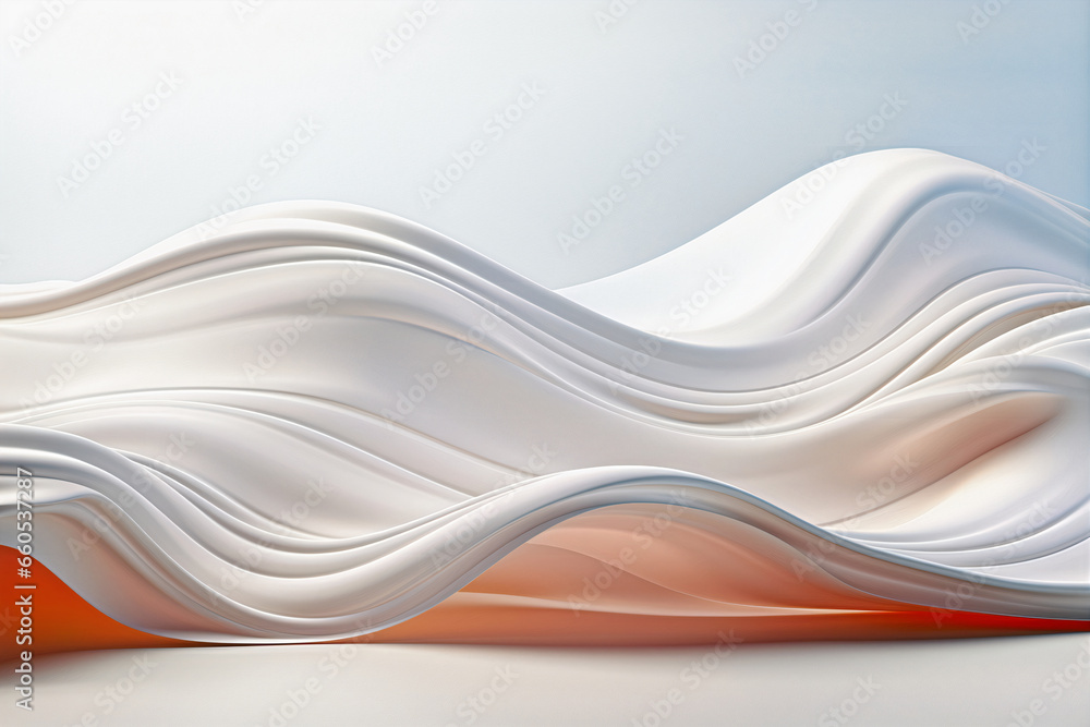 Poster abstract background with wavy shapes, smooth waves. generative ai