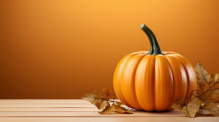Pumpkin on neutral background