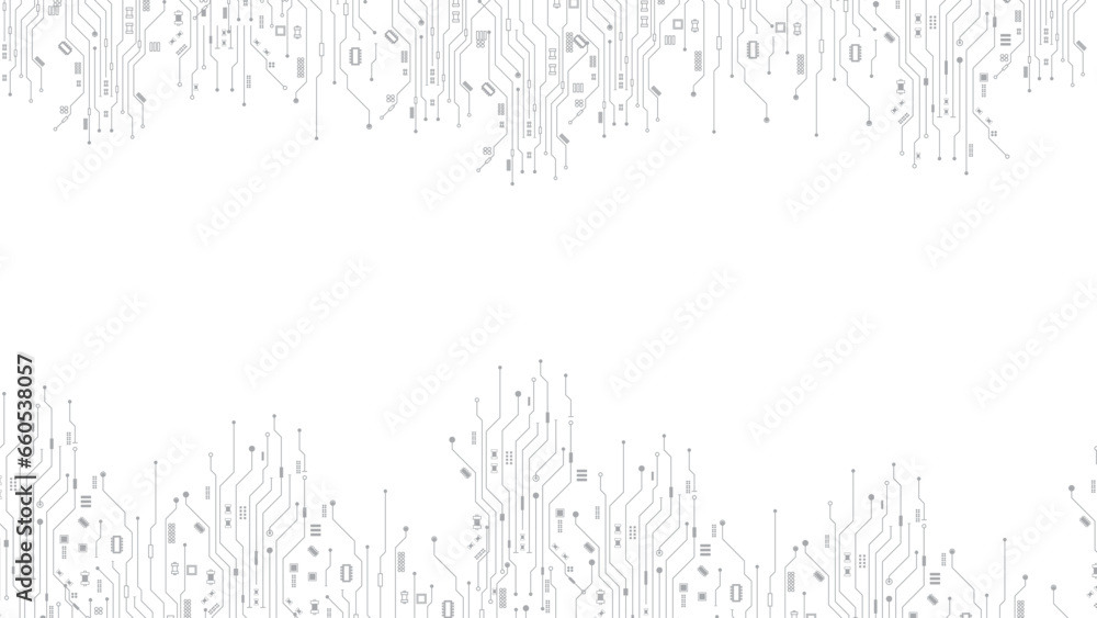 Poster abstract technology circuit board background. grey white abstract technology background. digital tec